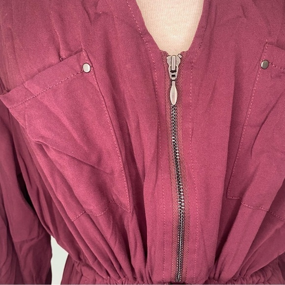 TORRID BURGUNDY PURPLE ZIP CHALLIS SHIRT DRESS 3X - Picture 12 of 16